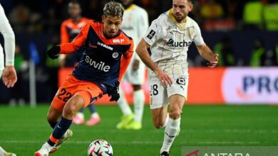 Montpellier masih dalam tempat zona degradasi Ligue 1 usai kalah dari Lens 0-2