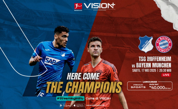 TSG Hoffenheim vs FC Bayern Muenchen pada pada Pekan Terakhir Bundesliga 2024/25, Link Nonton di VISION+