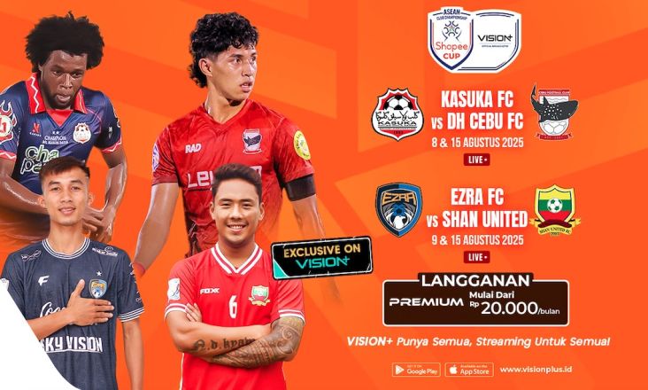 Jadwal Lengkap ASEAN Club Championship Shopee Cup 2025/26 Babak Playoff, Streaming di tempat tempat VISION+