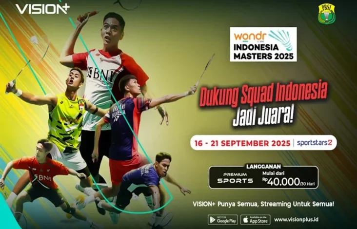 Ayo Dukung Garuda! Saksikan Indonesia Masters 2025 Live pada VISION+