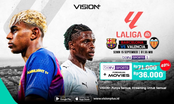 Barcelona vs Valencia di dalam tempat LaLiga, Hal ini Jadwal Tayang dan juga Link Nonton VISION+