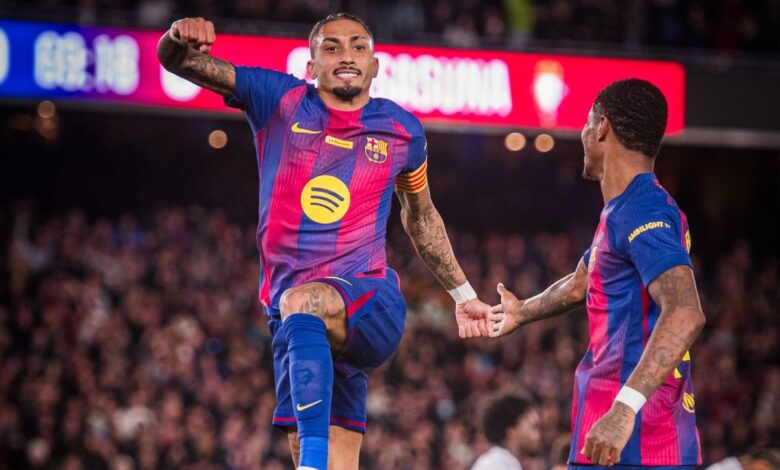 Dua gol Raphinha amankan kemenangan Barcelona menghadapi Osasuna