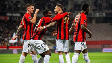 Nice naik ke kedudukan ketiga berkat kemenangan 2-0 menghadapi Lens