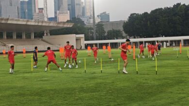 Timnas kembali latihan untuk hadapi Mozambik, Hubner menepi