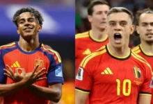 Spanyol akan menghadapi Belgia pada babak perempat final Piala Dunia 2026. Duel yang berlangsung di Los Angeles Stadium, Sabtu (11/7) pukul 02.00 WIB itu akan disiarkan langsung oleh TVRI dan MaxStream.